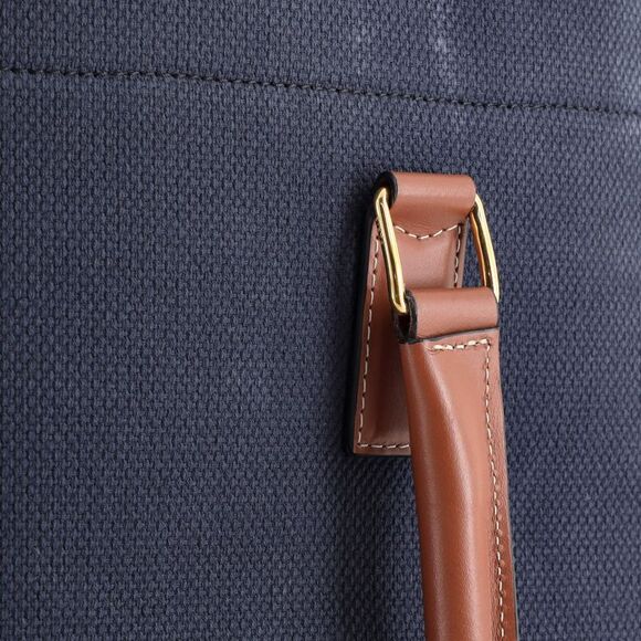 Celine Horizontal Cabas Tote Canvas with Leather Small Blue - Picture 7 of 8